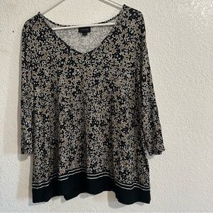 J.Jill wearever 3/4 sleeves blouse tee size L